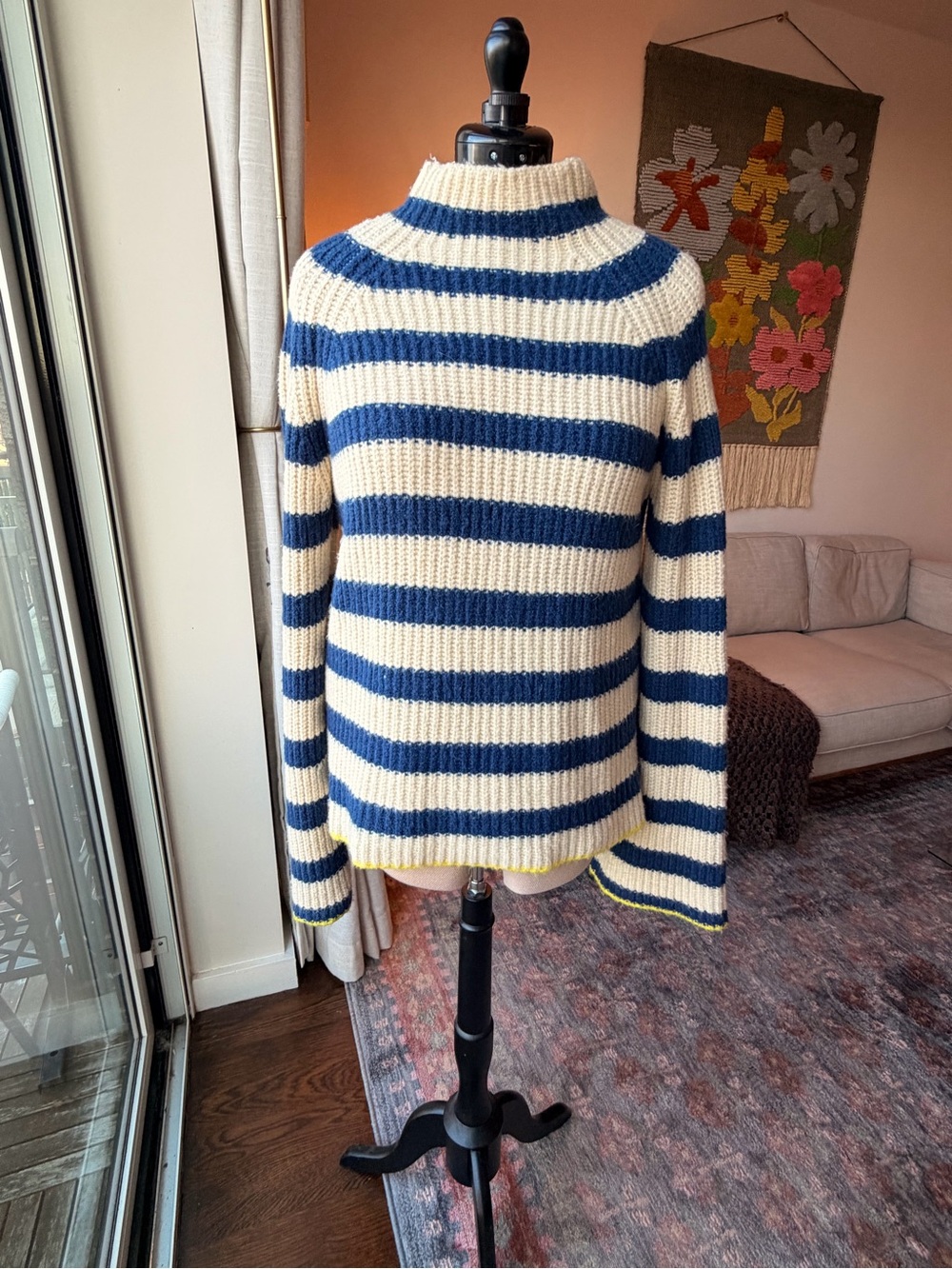 ANTHROPOLOGIE - Maeve Mock Neck Striped Sweater